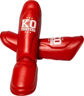 KO Fighters - Scheenbeschermers - Kickboksen - Vechtsport - Rood - XL