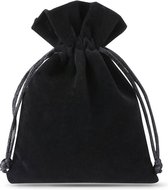 Velours / Fluweel Zakjes – 8x10cm – 10 stuks – Zwart – Sieradenzakjes – Cadeauzakjes