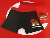 Gifa Gifts - Boxershort - Caleçon - Je t'aime - Maat S - zwart