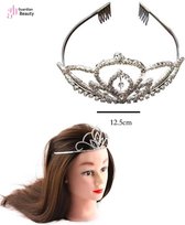 Kroon met parel - Zilver - Frozen - Prinses kroon
