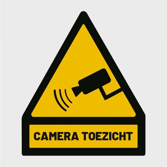Sticker camerabewaking 10x10 cm