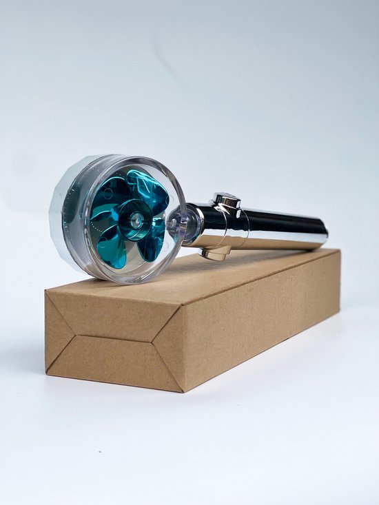 Turbo Douchekop - 360 graden straal - Ventilatie - Blauw