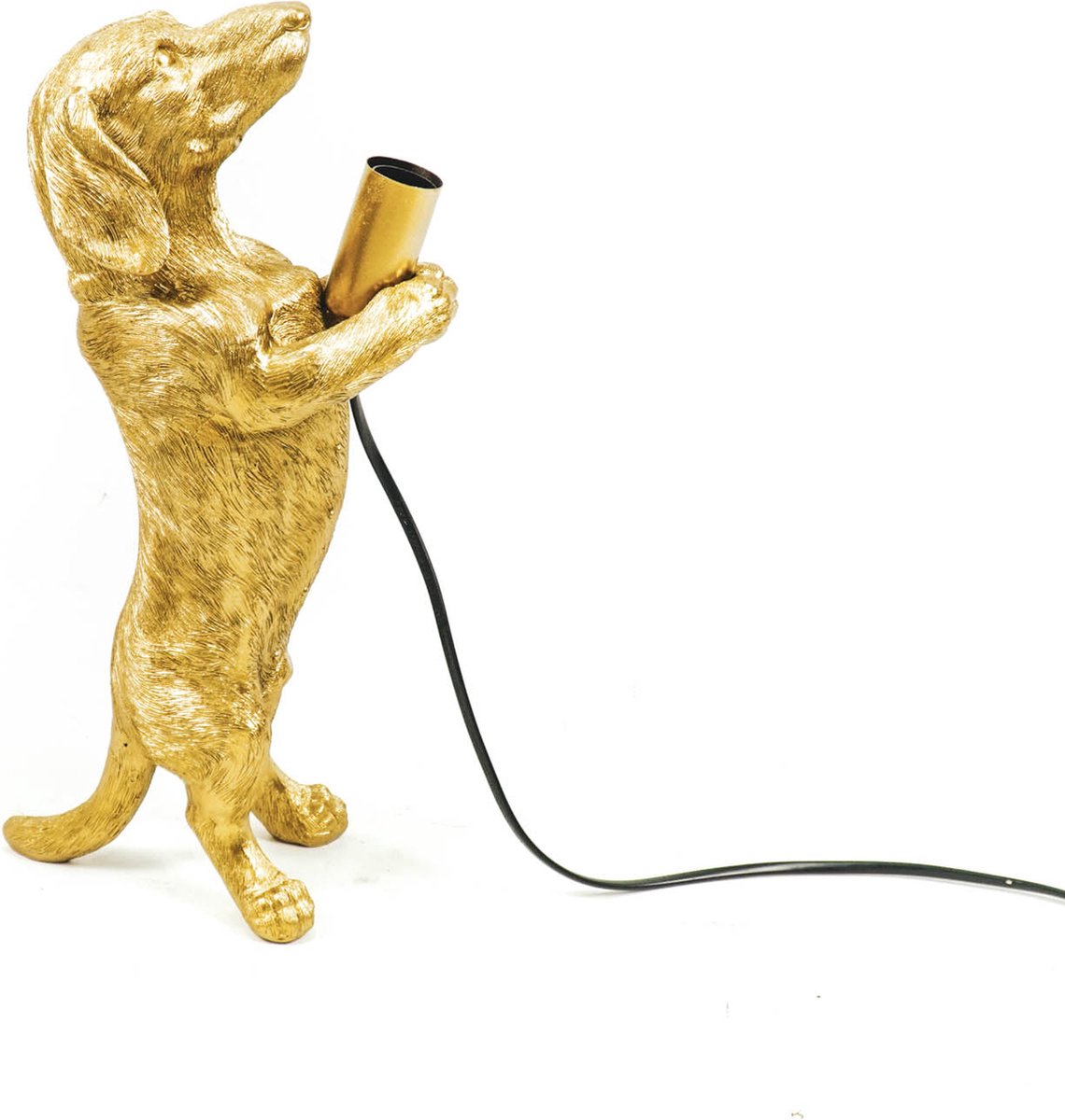 Housevitamin-Teckel-Lamp-Tafellamp-Goud-gouden-Hond-10x15x38cm-teckellamp- Teckel Lamp - Goud-10x15x38cm