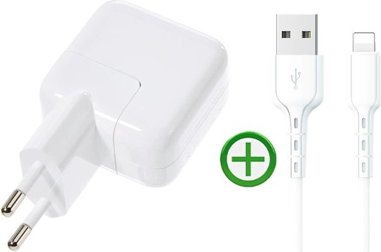 Inwoner Daarbij Giftig Universal iPad/iPhone USB Power Adapter 12W + oplaadkabel - 1 meter  lightning -... | bol.com