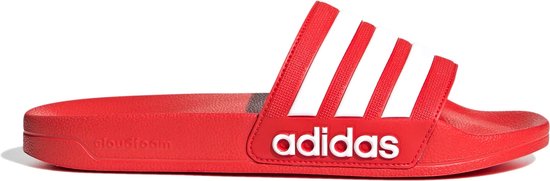 adidas Slippers - Maat 46 - Unisex - rood - wit | bol.com