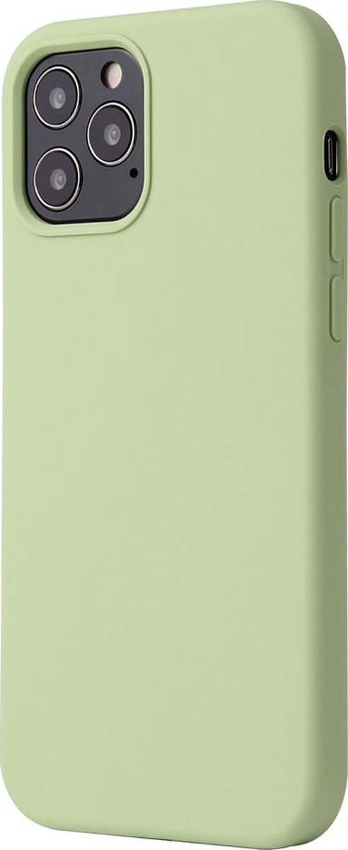 Mobigear Hoesje geschikt voor Apple iPhone 12 Siliconen Telefoonhoesje | Mobigear Rubber Touch Backcover | iPhone 12 Case | Back Cover - Groen