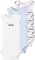 name it NBMBODY 3P TANK HEATHER TRAIN NOOS Jongens Rompertje - Maat 68