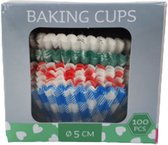 Papieren cupcake cups Assorti - Multicolor - Papier - ø 5 cm - Maat S