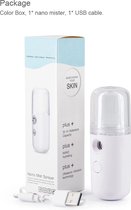 Skincare USB V1 - Nano mist sprayer - Gezichtsstomer - Anti Acne - Gezichtsreiniging - Facial steamer - USB oplaadbaar - Huid verzorging - Verkoelende spray - Beauty product - Witte versie