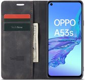 Hoesje geschikt voor Oppo A53 / A53s 4G - Book Case Slimline Zwart