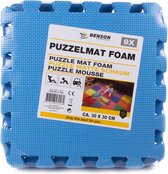 Benson Blauwe Puzzel Vloertegels Foam 30 x 30 cm - Puzzel Speelmat - 9 stuks