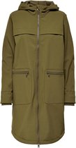 Jacqueline de Yong Jas Jdyhava Softshell Long Jacket Otw S 15247082 Military Green Dames Maat - M