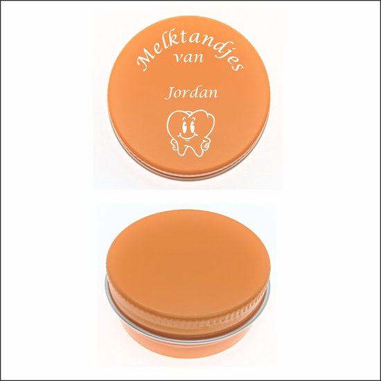 Boîte de conserve de dents de bébé avec gravure du nom - Jordan