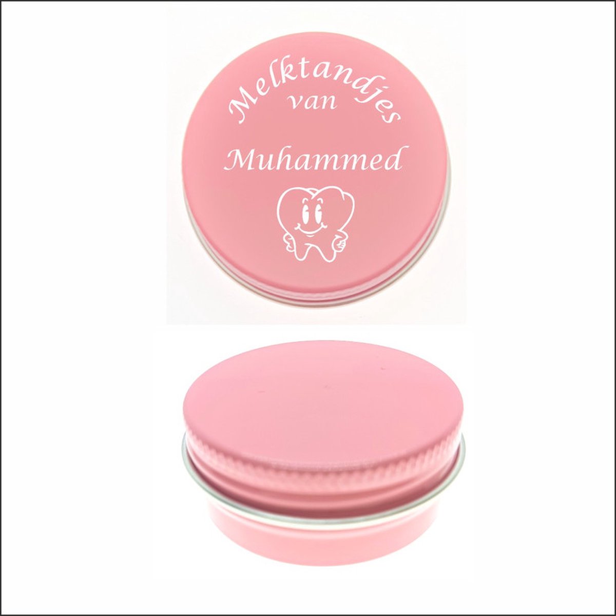 Goedkoopste Melktanden Blikje Met Naam Gravering - Muhammed