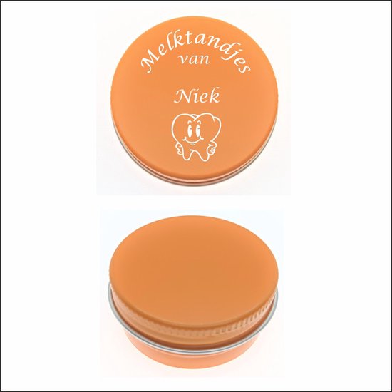 Boîte de conserve de dents de bébé avec gravure du nom - Niek