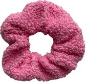 Teddy scrunchie/haarwokkel, licht roze