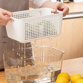 Multifunctionele Opbergdoos Plastic Wasmand Fruit Groente Afvoerkorf Keukenmand Koelkast Voedselbewaarkist