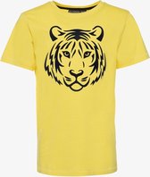 TwoDay jongens T-shirt met tijgerkop - Geel - Maat 158/164