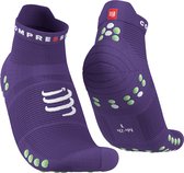Compressport Pro Racing Socks v4.0 Run Low Purple/Paradise Green - Hardloopsokken