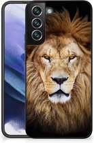 Hippe Hoesjes Customize Super als Vaderdag Cadeau Geschikt voor Samsung Galaxy S22 Pro Telefoonhoesje met Zwarte rand Leeuw