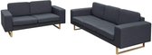 Furnibella – Bankstel Donkergrijs Tweezitter Driezitter Bank Banken Zitbank Sofa