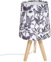 Lamp Jungle Zwart Wit Houten Driepoot