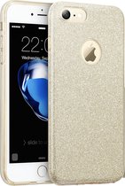 Apple iPhone SE 2020 Backcover - Goud - Glitter Bling Bling - TPU case