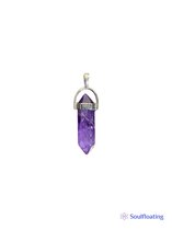 Pendel Edelsteen - Amethist - Ketting Pendant van Amethist (Losse hanger) (Per Stuk)