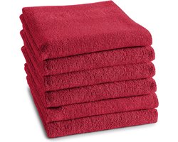 DDDDD keukendoek Logo - 50x55 cm - Red - 6 stuks