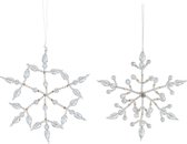 J-Line HANGER SNEEUWVLOK PAREL LICHT BLAUW ASSORTIMENT VAN 2/ Set van 6 stuks