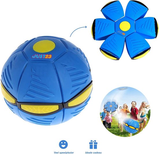 JUST23® Phlat Ball Blauw - Frisbee Ball - Frisball - Balle de décompression  -... | bol.com