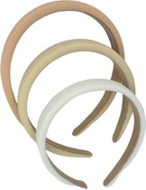Diadeem - haarband van stof - offwhite of beige of lichtgeel — beige