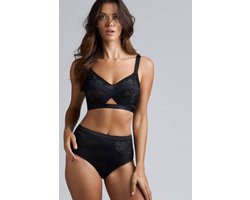 Marlies Dekkers - Wing Power Black Lace and Grey - High Waist Briefs - XL