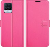 Realme 8 Hoesje - Mobigear - Classic Serie - Kunstlederen Bookcase - Magenta - Hoesje Geschikt Voor Realme 8