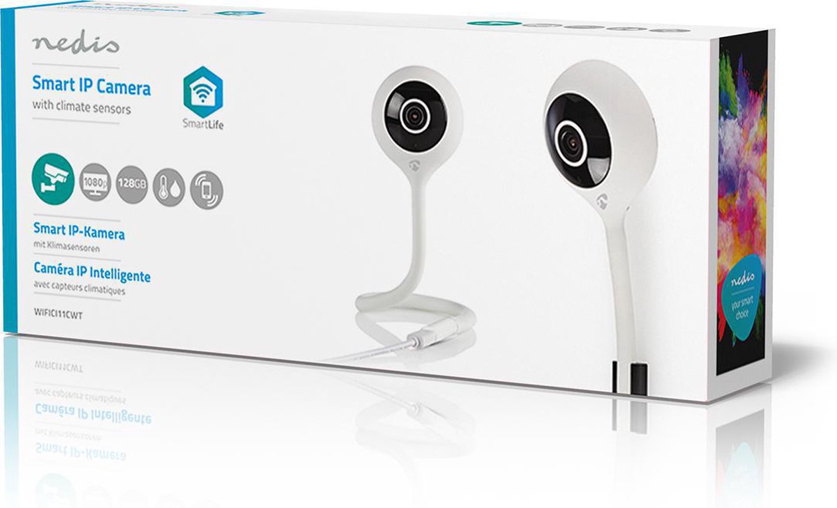 Nedis SmartLife Binnen Beveiligingscamera Full HD 1080p Nachtzicht - afbeelding 2