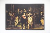 Nachtwacht | Rembrandt van Rijn | Canvas met lijst | Wanddecoratie | 150x100CM