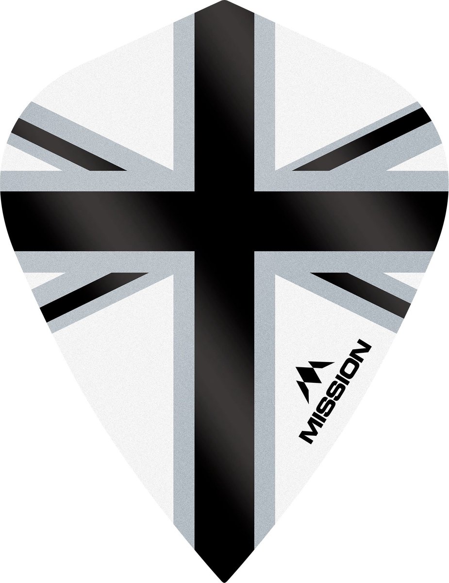 Mission Alliance-X 100 White & Black Kite - Dart Flights