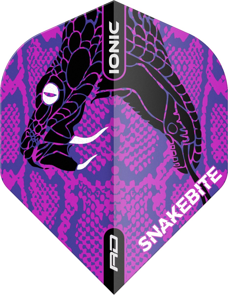 Reddragon Snakebite Ionic Snake Head Dart Flights - Paars