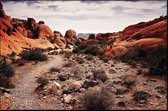 Walljar - Red Rock Canyon - Muurdecoratie - Poster