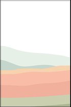 Walljar - Pastel Landscape I - Muurdecoratie - Poster met lijst