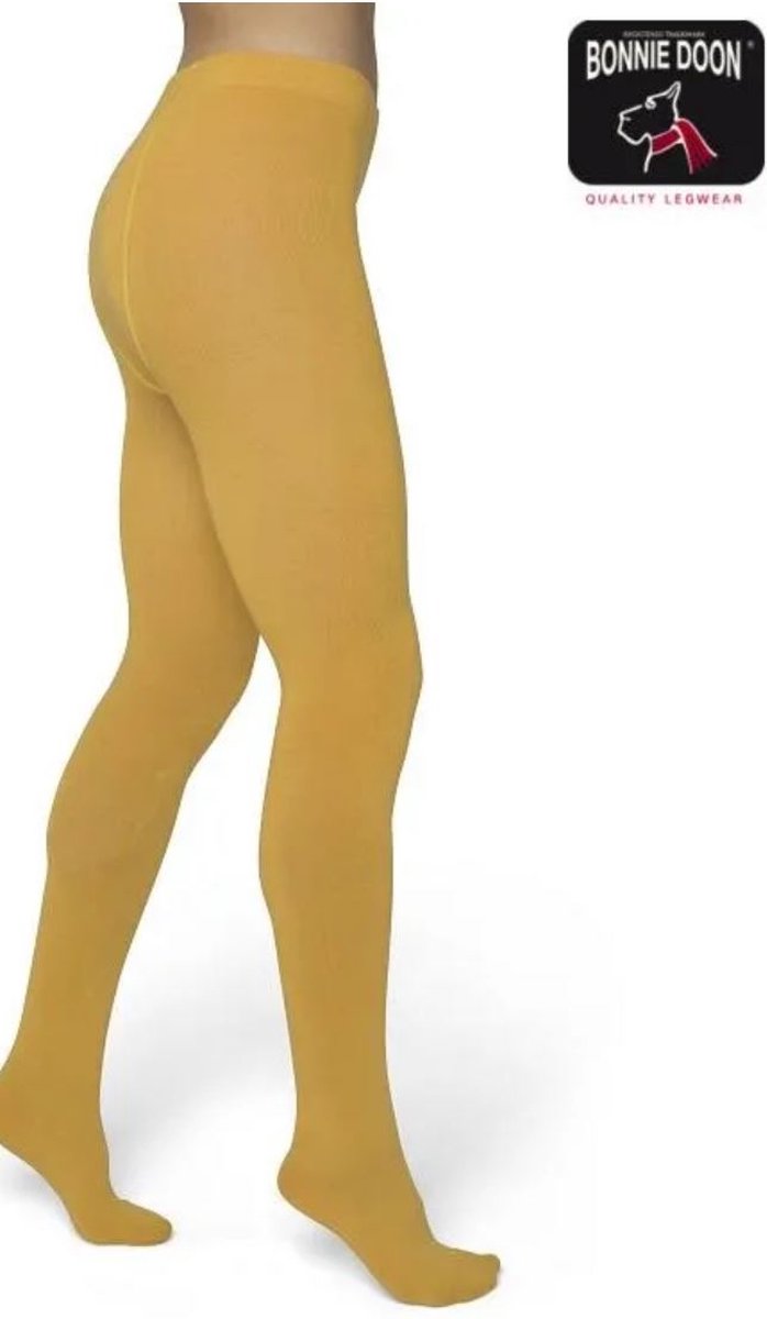 Bonnie Doon Biologisch Katoenen Maillot Meisjes Geel maat 128/134 - Kinder Maillot - OEKO-TEX gecertificeerd - Bio Cotton Tights - Duurzaam Huidvriendelijk Bio Katoen - Fijne pasvorm - Gladde Naden - Geel - Egg - BP053900.219