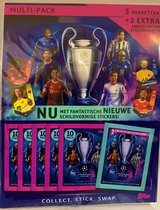 Topps Multipack Champions League 2021-2022 Stickers - 5 pakjes Stickers en 2 extra Limited Edition Stickerkaarten