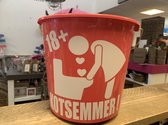 Kots emmer - Cadeau emmer - 10 liter - Roze met opdruk wit - Cadeau voor haar