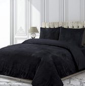 Dekbedovertrek Velvet Couture Effen Zwart 200x200/220 lekker zacht