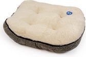Duvo+ kussen ovaal fleece ergo l - 102x85x15cm grijs/wit