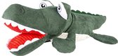 Duvo+ pluche alligator jaw m - 34x10x11,3cm groen/wit