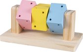 Duvo+ houten draaiende blokjes 14x7,5x6,5cm meerkleurig