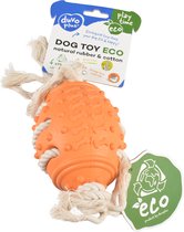Duvo+ eco rubber rugby bal bamboe/rijst + katoen 28x9,3x9,3cm