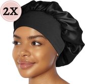 Beyeza Luxe Bonnet Satijnen Slaapmuts – Haarnetjes – Haarverzorging - Satijn – Elastisch – 2 Stuks