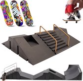 Happy Products  fingerboard skatepark groot - vinger skateboard zwart - mini skateboard ramp - finger skateboards speelgoed cadeau
